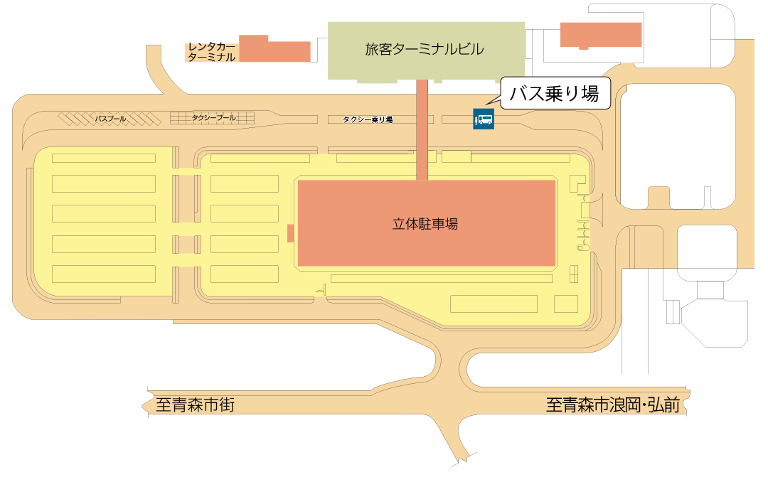 青森空港バス乗り場
