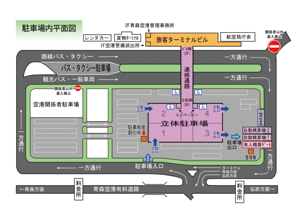 青森空港駐車場平面図